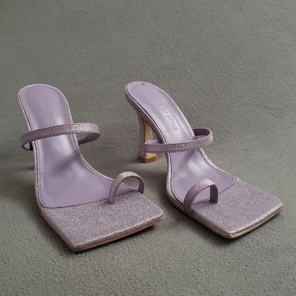 Song of Style‎ Summer Heels in Lilac Size 6 SOSR-WZ95 Square Toe